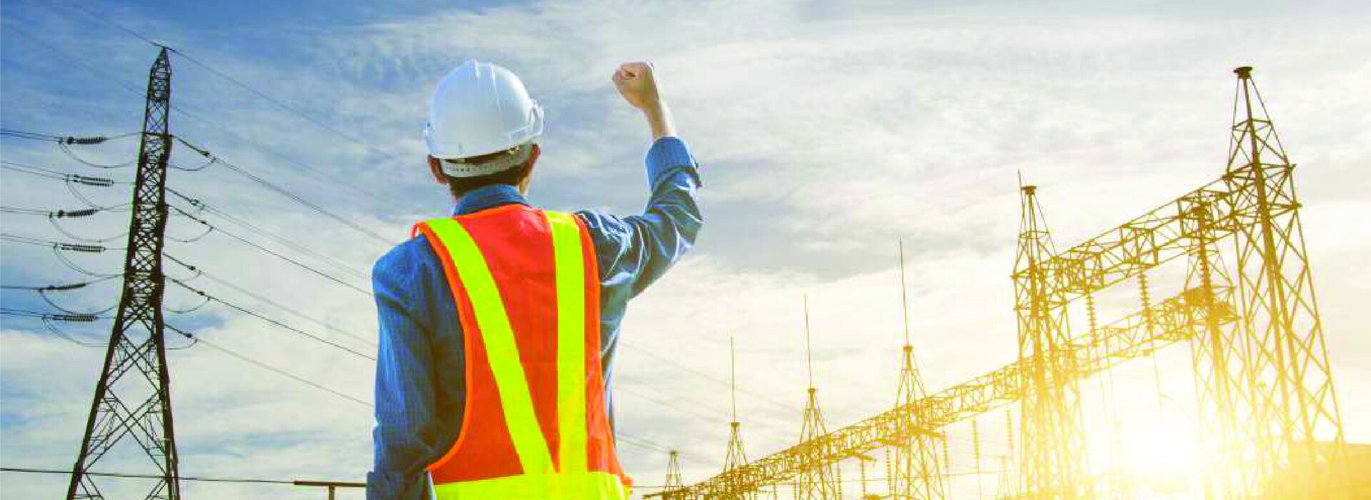 Kabouni engineer overlooking electrical transmission infrastructure